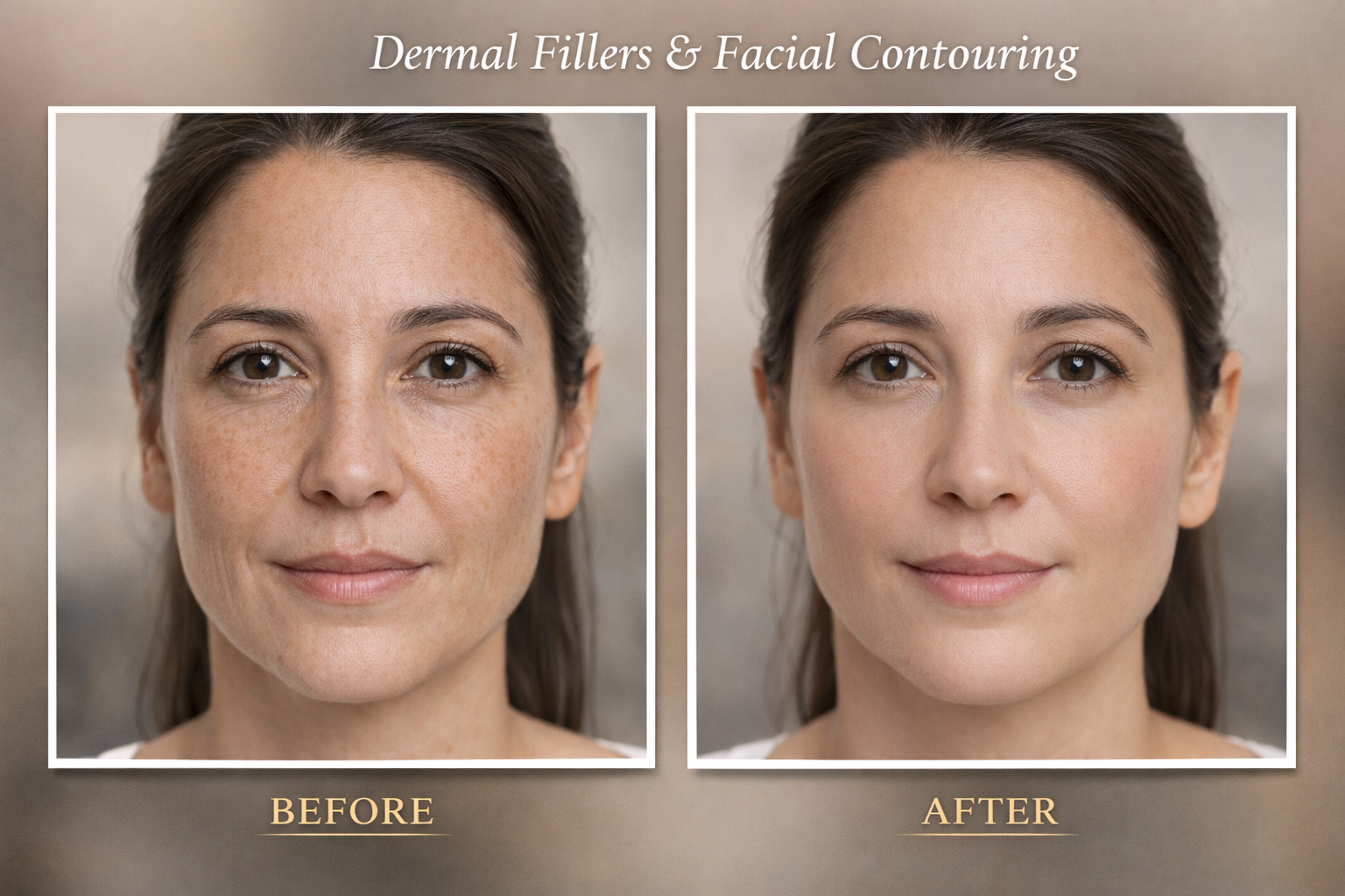 Dermal filler treatment for facial contouring