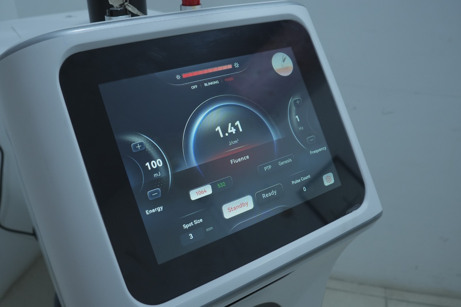 Pico Laser digital control panel close up